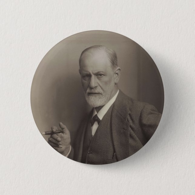 Chapa Redonda De 5 Cm Sigmund Freud (Anverso)