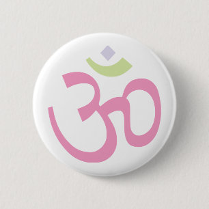 Chapa Redonda De 5 Cm Signo Aum