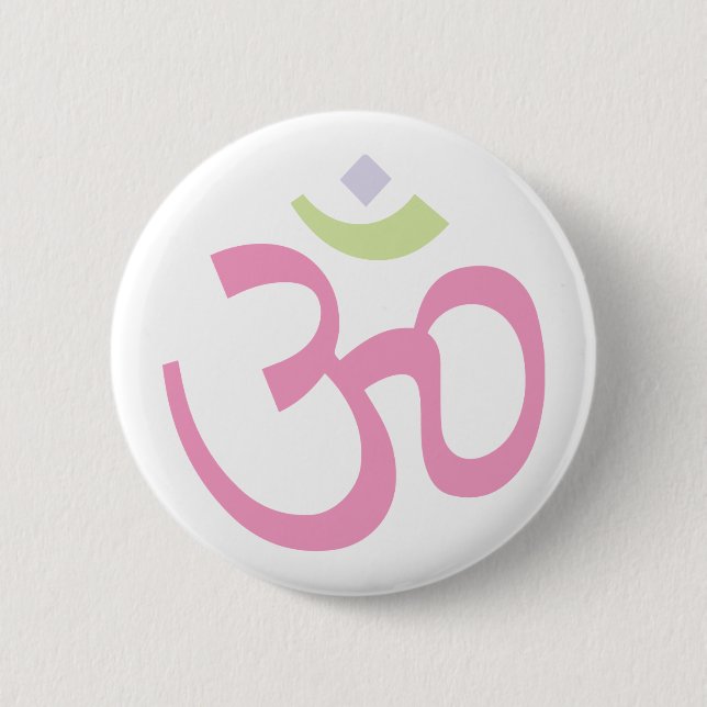 Chapa Redonda De 5 Cm Signo Aum (Anverso)