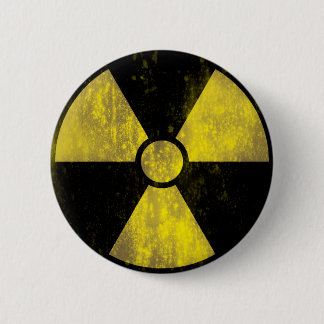 Chapa Redonda De 5 Cm Signo de advertencia radiactiva| Guay Grunge