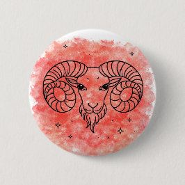 Chapa Redonda De 5 Cm Signo de Aries