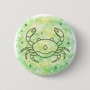 Chapa Redonda De 5 Cm Signo de Cáncer