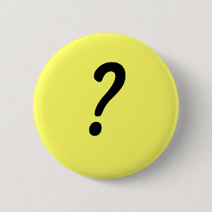 Chapa Redonda De 5 Cm Signo de interrogación