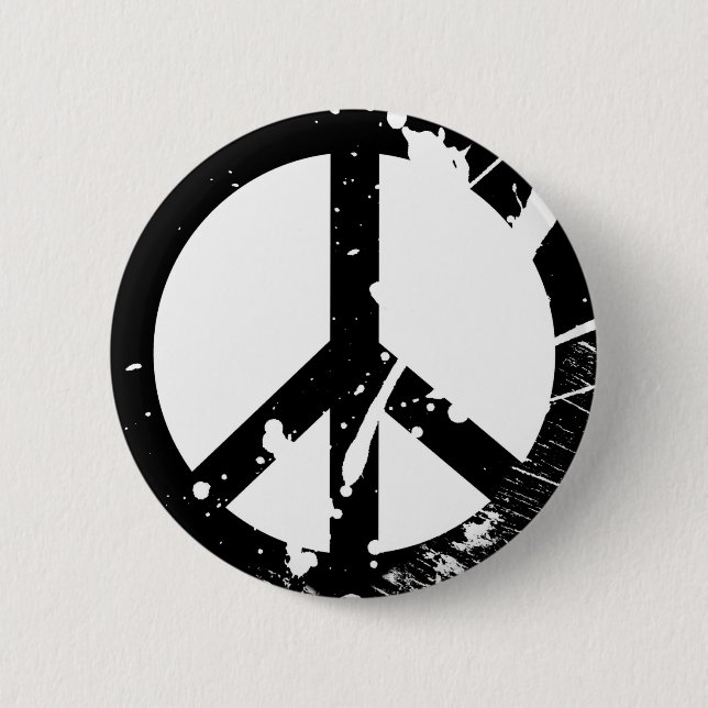 Chapa Redonda De 5 Cm Signo de la paz (Anverso)