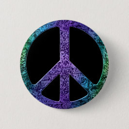 Chapa Redonda De 5 Cm Signo de la paz del modelo de las notas musicales