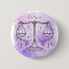 Chapa Redonda De 5 Cm Signo de Libra