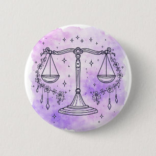 Chapa Redonda De 5 Cm Signo de Libra