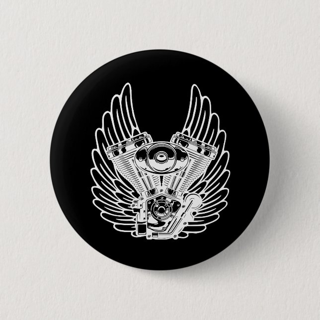 Chapa Redonda De 5 Cm Signo de motociclismo (Anverso)