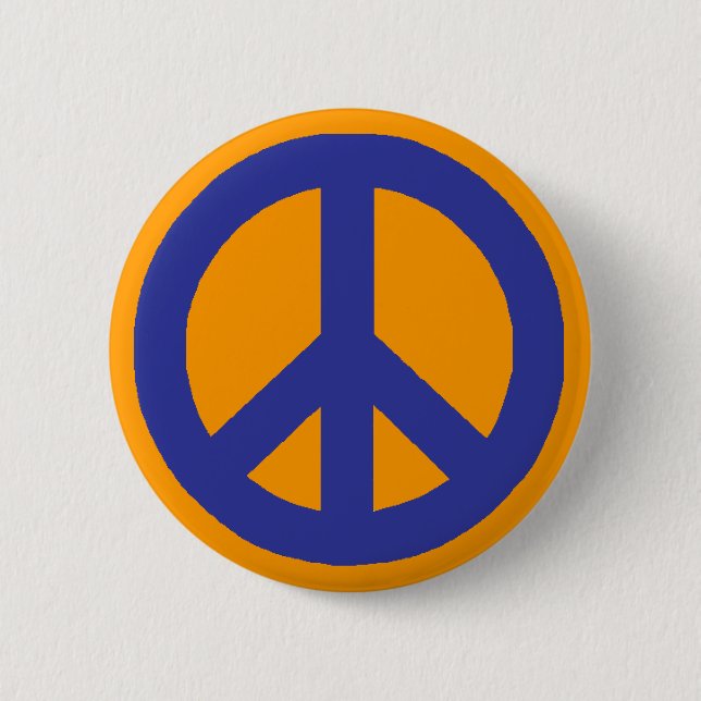 Chapa Redonda De 5 Cm Signo de paz (Anverso)