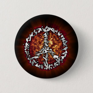 Chapa Redonda De 5 Cm Signo de paz explosivo