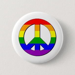 Chapa Redonda De 5 Cm Signo de paz gay