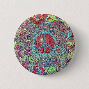 Chapa Redonda De 5 Cm Signo de paz paquistaní Groovy