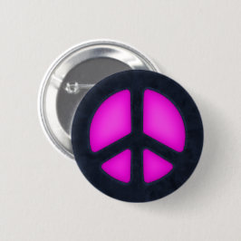 Chapa Redonda De 5 Cm Signo de paz rosa
