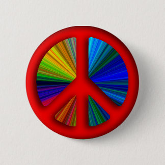 Chapa Redonda De 5 Cm Signo de paz trippy hippie