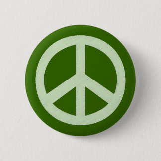 Chapa Redonda De 5 Cm Signo de paz verde pastel