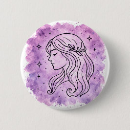 Chapa Redonda De 5 Cm Signo de Virgo