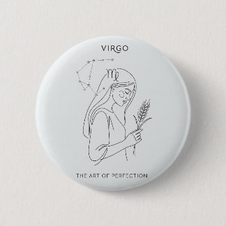Chapa Redonda De 5 Cm Signo Virgo zodiac