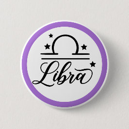 Chapa Redonda De 5 Cm Signo zodiacal Libra