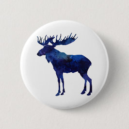 Chapa Redonda De 5 Cm Silhouette Blue Moose