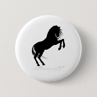 Chapa Redonda De 5 Cm Silhouette de animales de caballo
