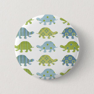Chapa Redonda De 5 Cm Silhouetts de tortuga con estampado