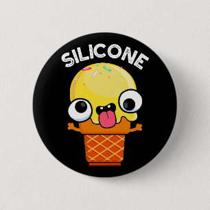 Chapa Redonda De 5 Cm Silicone Funny Ice Cream Cone Pun Dark BG