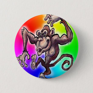 Chapa Redonda De 5 Cm Silly Monkey