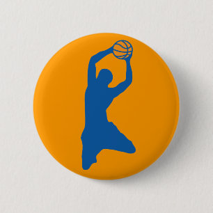 Chapa Redonda De 5 Cm silueta de baloncesto