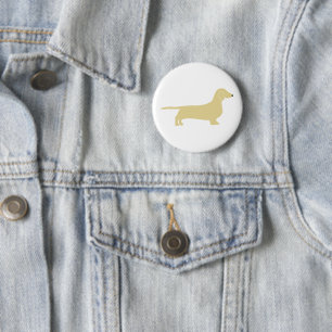Chapa Redonda De 5 Cm silueta de wheaton de dachshund