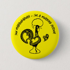 Chapa Redonda De 5 Cm Silueta moderna pionera de la moda portuguesa