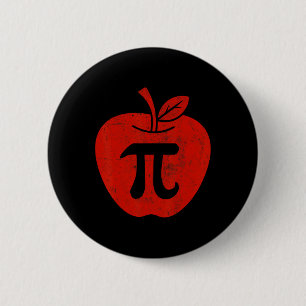 Chapa Redonda De 5 Cm Símbolo Apple Pi Day Pi Niños Niños Pequeños Jóven