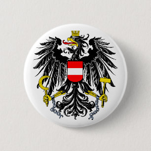 Chapa Redonda De 5 Cm Símbolo austriaco oficial del escudo de armas