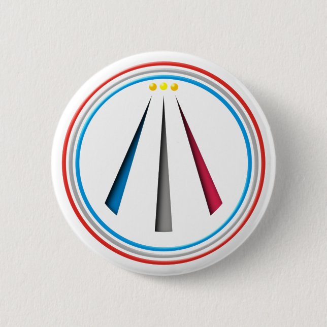 Chapa Redonda De 5 Cm Símbolo Awen Neo druida bardo (Anverso)