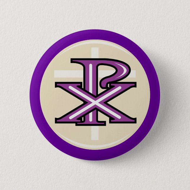 Chapa Redonda De 5 Cm Símbolo cristiano (Anverso)