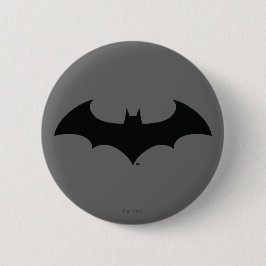 Chapa Redonda De 5 Cm Símbolo de Batman | Logotipo de silueta simple