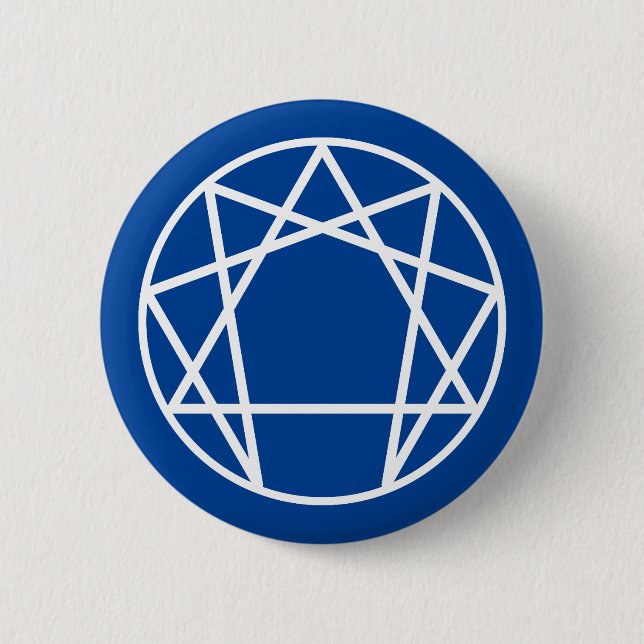 Chapa Redonda De 5 Cm Símbolo de enneagram (Anverso)