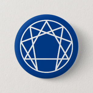 Chapa Redonda De 5 Cm Símbolo de enneagram