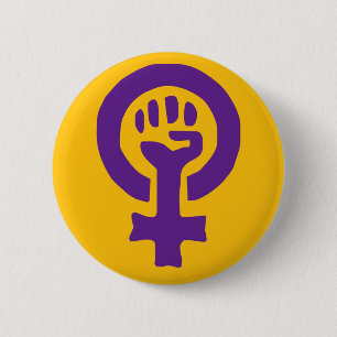 Chapa Redonda De 5 Cm Símbolo de feminismo