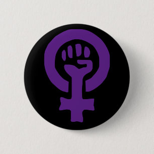 Chapa Redonda De 5 Cm Símbolo de feminismo