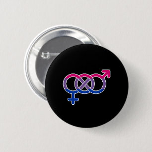 Chapa Redonda De 5 Cm Símbolo de género de bisexuales