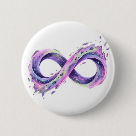 Chapa Redonda De 5 Cm Símbolo de Infinito Neurodiversidad Autismo TDAH G