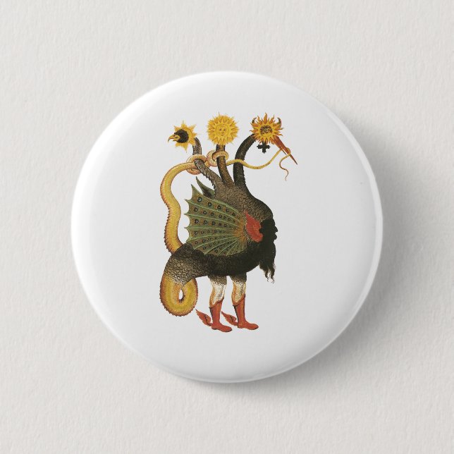 Chapa Redonda De 5 Cm Símbolo de la alquimia (Anverso)