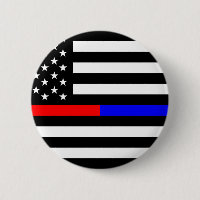 símbolo de la policía de línea delgada roja azul c