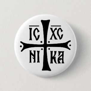Chapa Redonda De 5 Cm símbolo de la religión ortodoxa cristiana ICXCNIKA