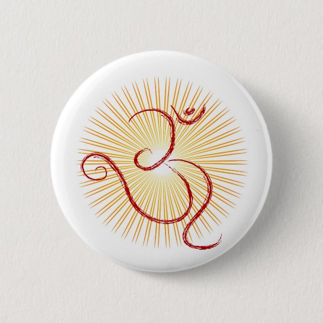 Chapa Redonda De 5 Cm Símbolo de OM (Anverso)