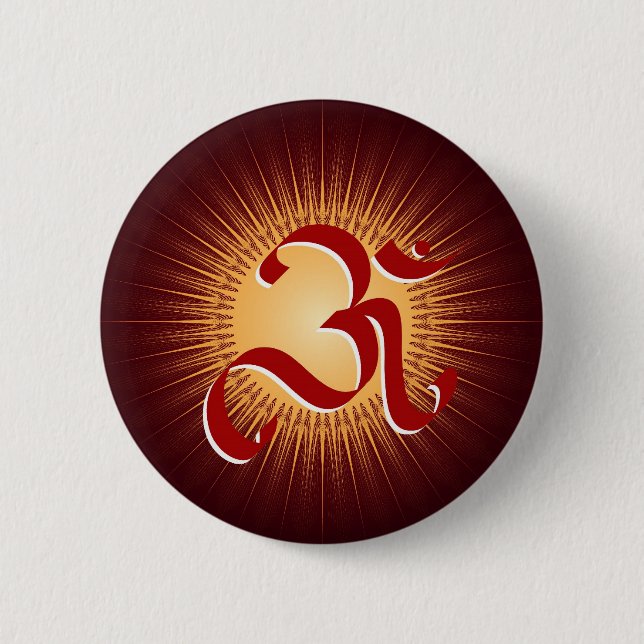 Chapa Redonda De 5 Cm Símbolo de OM (Anverso)