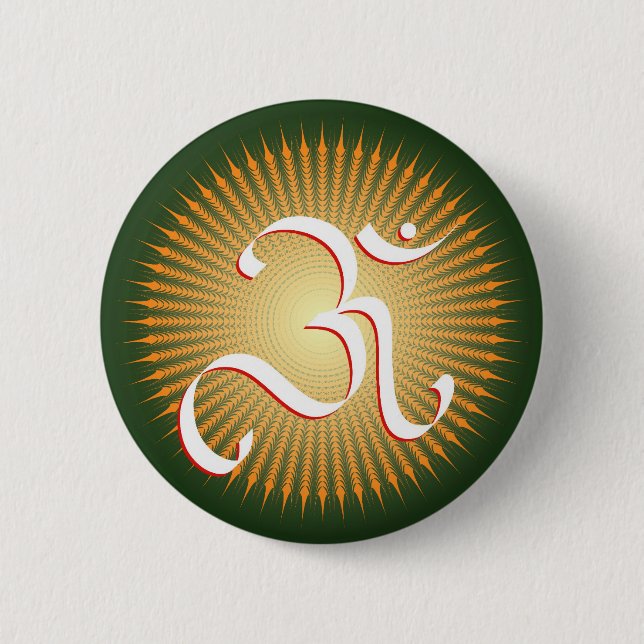 Chapa Redonda De 5 Cm Símbolo de OM (Anverso)