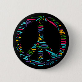 Chapa Redonda De 5 Cm Símbolo de paz