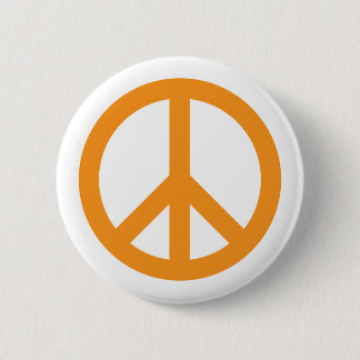 Chapa Redonda De 5 Cm Símbolo de paz - naranja