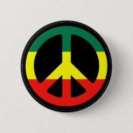 Chapa Redonda De 5 Cm Símbolo de paz rasta